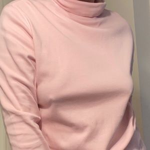 baby pink turtleneck